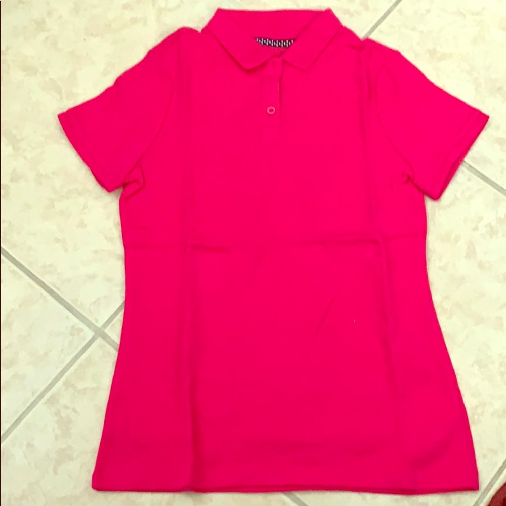 Justice size 10 pink polo